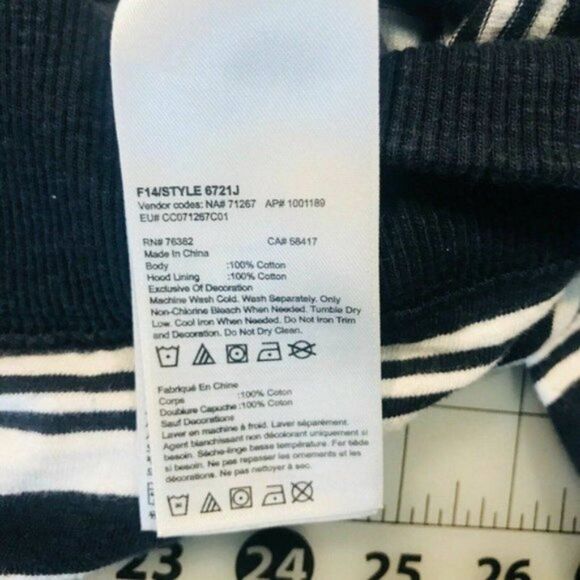 Timberland Hood Pullover Cotton Knit Striped X Large - Picture 5 of 8